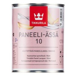 Лак Tikkurila PANEELI ASSA 20 интерьерный колеруемый для стен и потолков, полуматовый (9л)