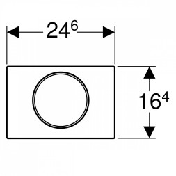 Кнопка смыва Geberit Sigma 10 одинарный смыв, белый/хром 115.758.KJ.5