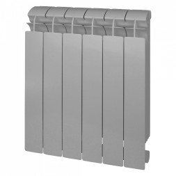 Биметаллический секционный радиатор отопления Global Style Plus 500, серый / 8 секций