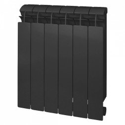 Алюминиевый секционный радиатор отопления Global VOX 500, черный / 6 секций