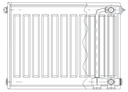 Стальной панельный радиатор отопления Axis Ventil 22/300/600