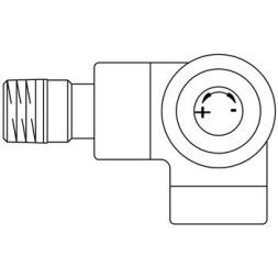 Вентиль термостатический Oventrop E, угловой трехосевой правый DN 15, антрацит