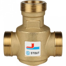 Клапан смесительный Stout термостатический G 11/4 НР 60С, SVM-0030-325506
