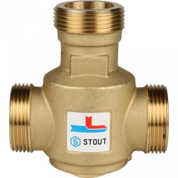 Клапан смесительный Stout термостатический G 11/4 НР 60С, SVM-0030-325506