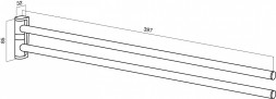 Вешалка-вертушка для полотенец AM.PM Inspire двойная, 38 см A5032664