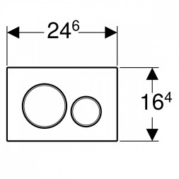 Кнопка смыва Geberit Sigma 20, двойной смыв, сталь 115.882.SN.1