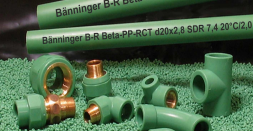 Напорная полипропиленовая труба Banninger PP-RCT Watertec армированная волокном для горячего, холодного водоснабжения и отопления PN20 20x2,8 G8200FW020