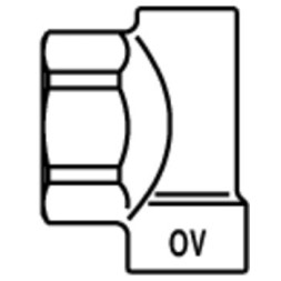 Концевая пробка Oventrop 1 дюйм, с отводом для воздухоотводчика 3/8 дюйма