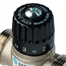 Клапан смесительный Stout термостатический для ситем отопления и ГВС 1 НР 35-60С KV 2,5 м3/ч, SVM-0020-256025