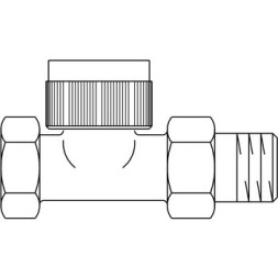 Термостатический вентиль Oventrop AV 9, DN20, прямой 3/4, M30x1,5