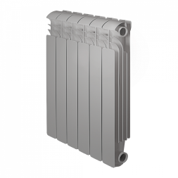 Алюминиевый секционный радиатор отопления Global ISEO 500, серый / 6 секций
