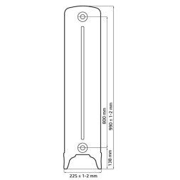 Чугунный радиатор отопления RETROstyle Bohemia 800/220 (без узора) - 1 секция
