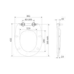 Сиденье для унитаза AM.PM Sense C747855WH