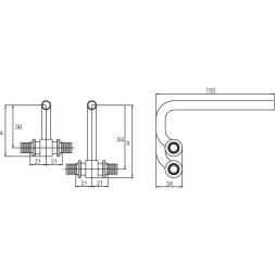 SL-комплект двух C-обр. трубок с гильзами Rehau 20-12x1.0-20 для подкл. Радиаторов