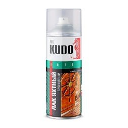 Лак Kudo KU-9003 аэрозольный яхтный универсальный глянцевый (0,52л)