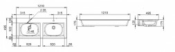 Раковина мебельная двойная AM.PM Spirit 2.0 M70AWCD1202WG 120 см, керамическая