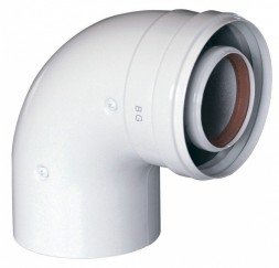Коаксиальный отвод Baxi 90 , диам. 60/100 мм, без муфты(арт. KHG71410151)