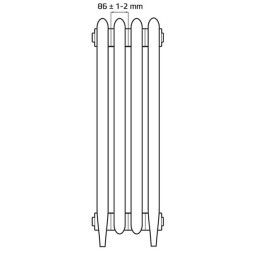 Чугунный радиатор отопления RETROstyle Bohemia R 800/220 (c узором) - 1 секция