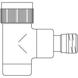 Вентиль термостатический Oventrop E, угловой DN 15, хром