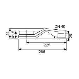 Сифон TECE TECEdrainline низкий, DN40, боковой